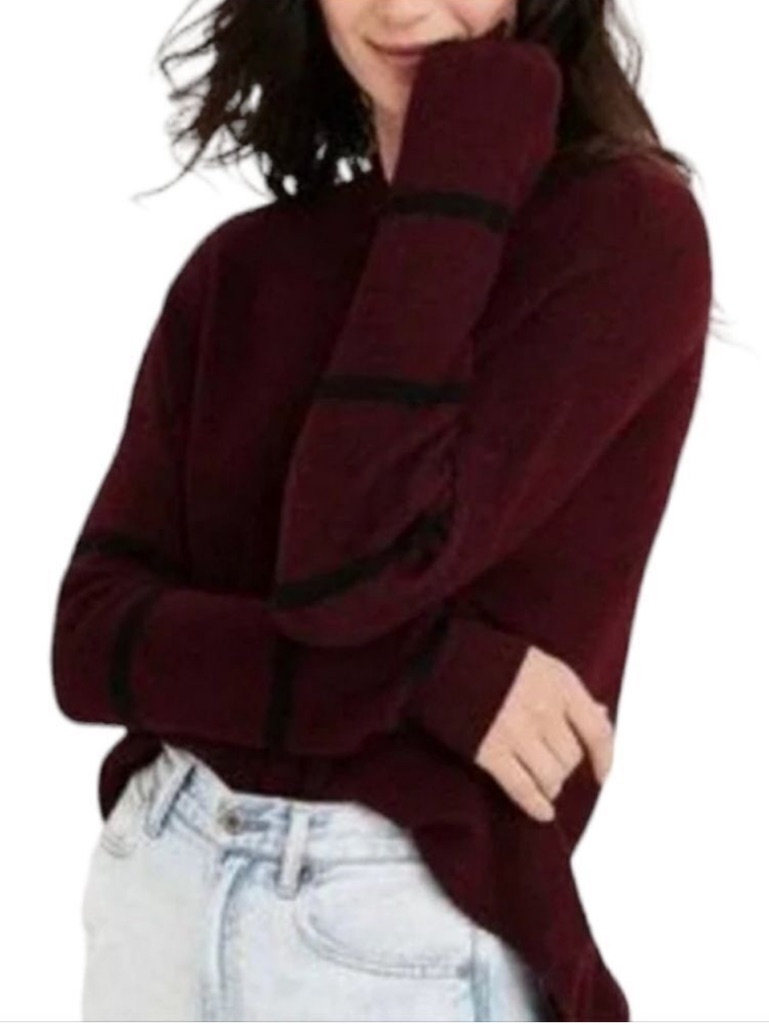American Eagle Jegging Fit Striped Sleeve Sweater M